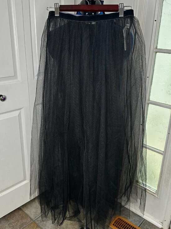 Free People Dresses & Skirts - NWT Free People Intimately Black Tulle Skirt Slip Size SMALL Elastic Ballet-core